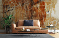 Cracked Orange Graffiti Wallpaper Mural