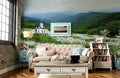 Daisy Field on Mountain Wallpaper Mural