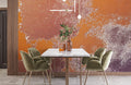 Dilapidated Red Wall Wallpaper Mural