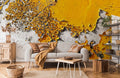 Dry Yellow Paint Wall Wallpaper Mural