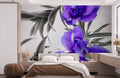 Fantasy Purple Petals Wallpaper Mural
