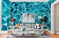 FLuorescent Water Ripples Wallpaper Mural