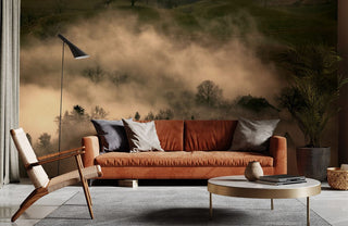Foggy Mountain Life Wallpaper Mural