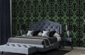 Green Flower Bushes Wallpaper Mural
