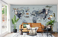 Grey Marble Map Wallpaper Mural