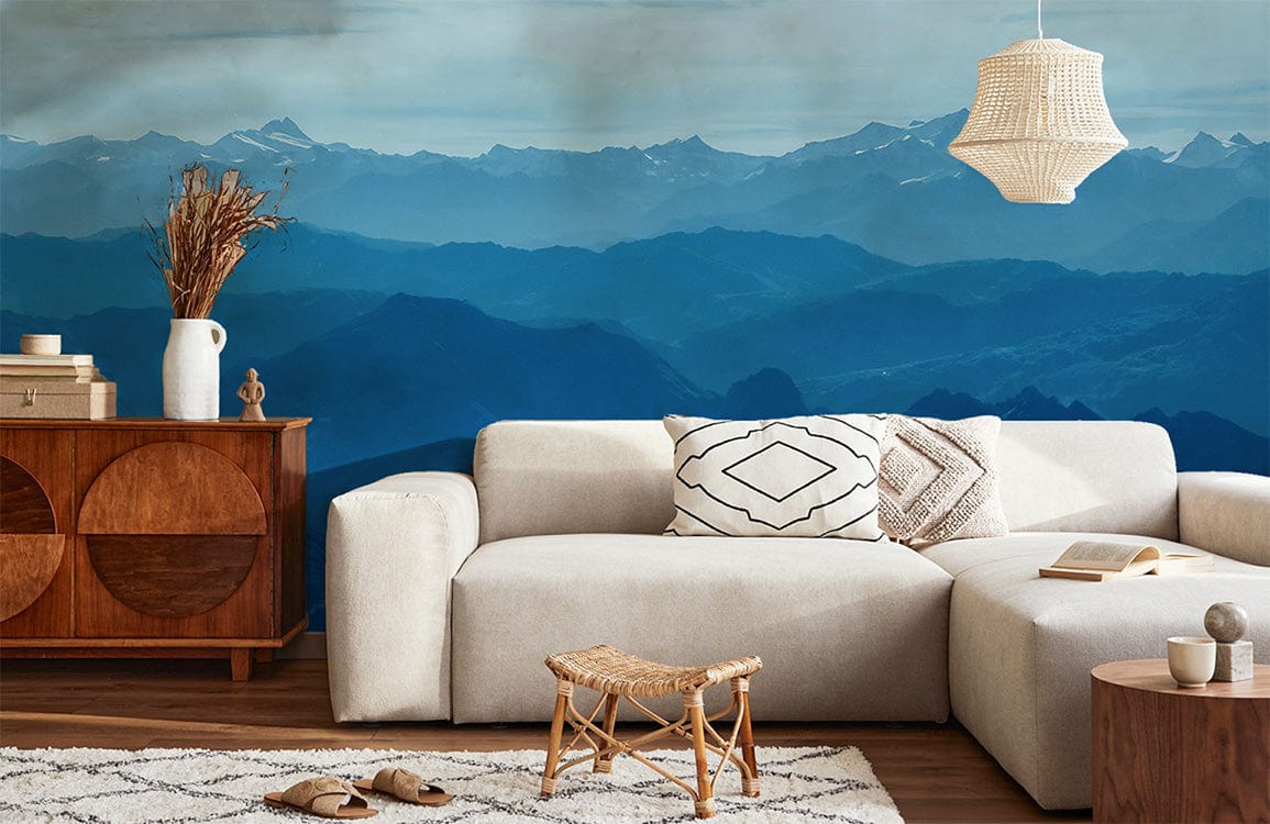 Hazy Blue Mountains Wallpaper Mural