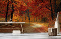 Hot Red Woods Wallpaper Mural