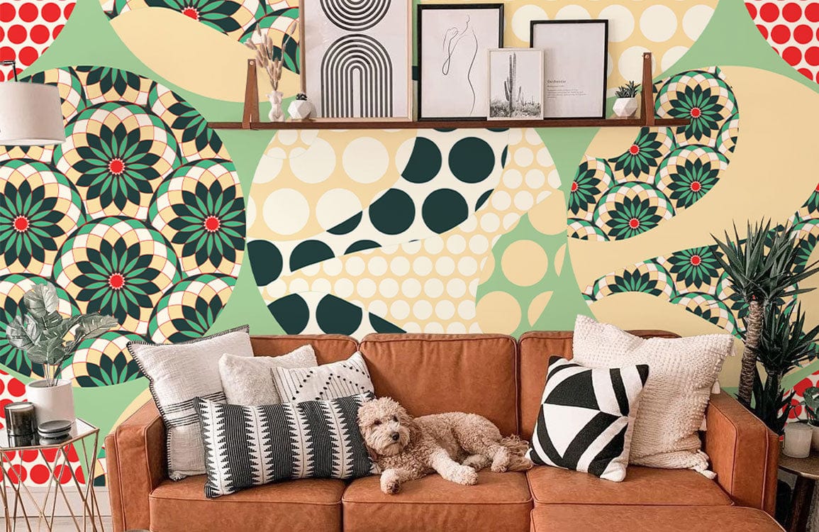 Kaleidoscope Circles Wallpaper Mural