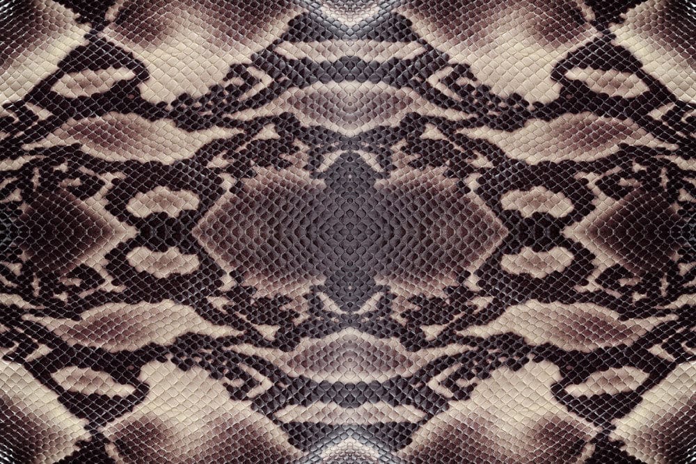 Exotic Brown Snake Skin Pattern Mural Wallpaper for Luxurious Interiors