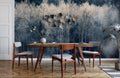 Misty Silver Forest Wallpaper Mural