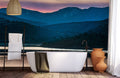 Mountains & Purple Sunset Wallpaper Mural