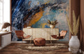 Ocean Blue Paint Wallpaper Mural