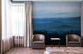 Ombre Blue Hilltops Wallpaper Mural