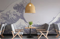 Pastel Blue Waves Wallpaper Mural
