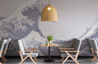 Pastel Blue Waves Wallpaper Mural