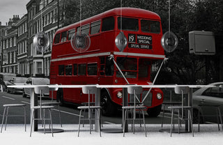 Red Double Decker Bus Wallpaper Mural