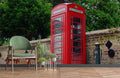 Red Phone Booths Wallpaper Mural