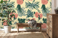 Roses & Bellflowers Wallpaper Mural