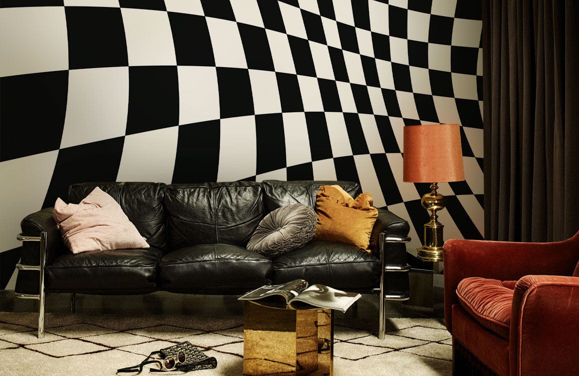 3D Illusion Waves Wallpaper Mural