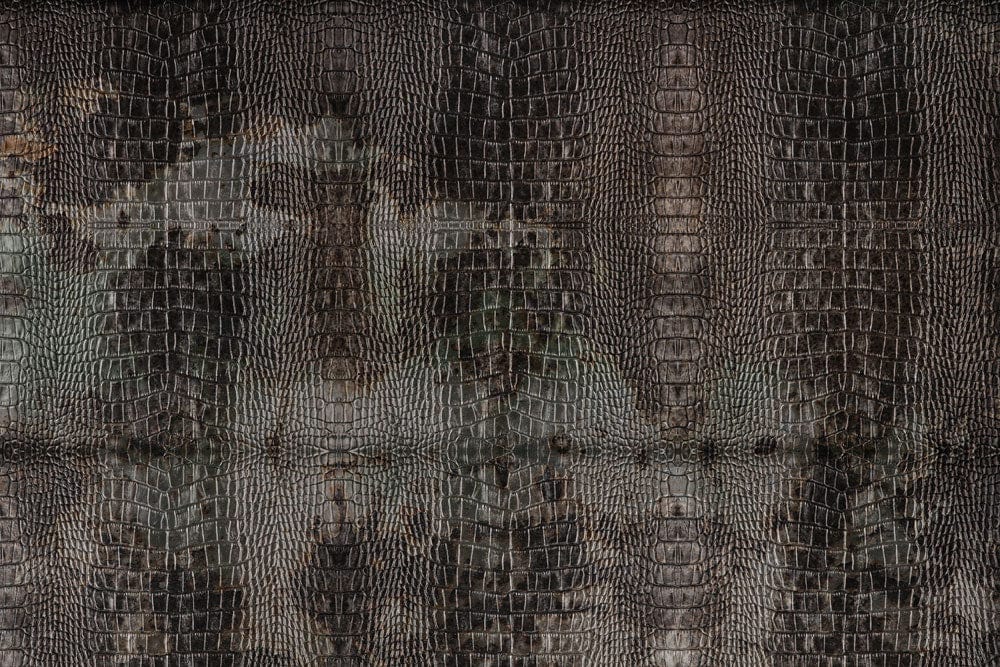 Luxury Textured Grey Crocodile Skin Pattern Wallpaper for Sophisticated Interiors