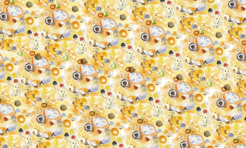 Vibrant Yellow Abstract Pattern Wallpaper - Creative Modern Home Design