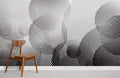 Ombre Black Circles Wallpaper Mural