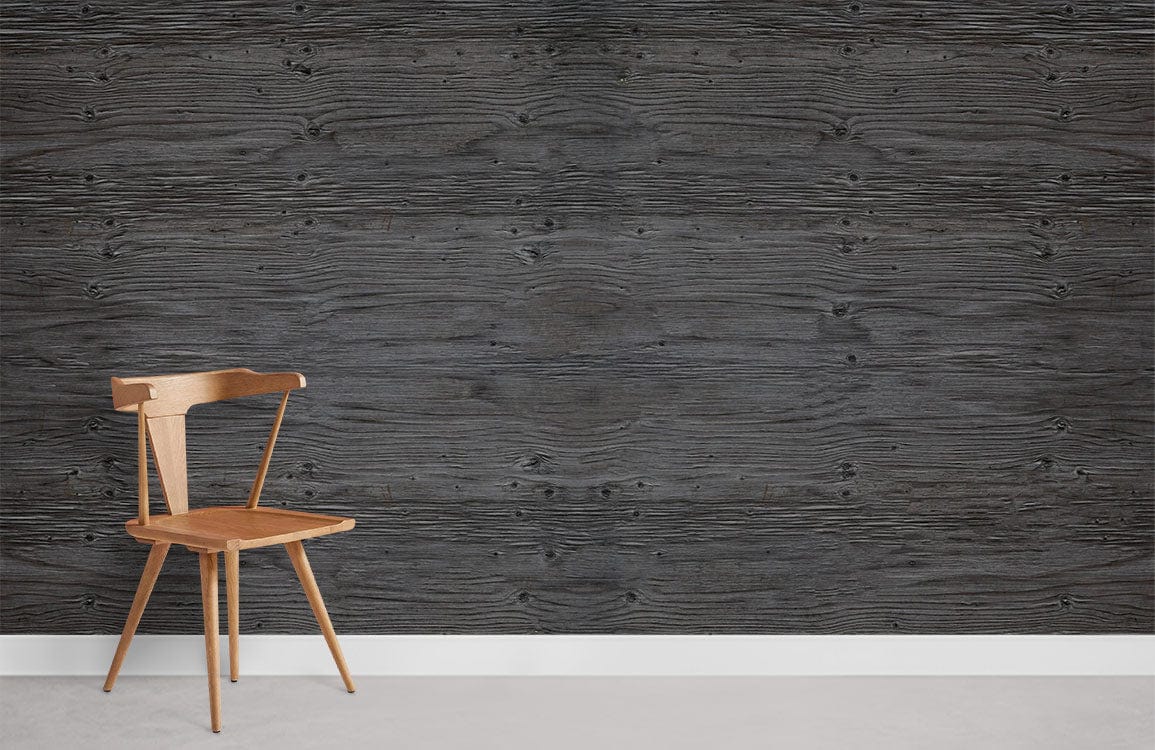 Gray Wood Texture Wallpaper Mural Room