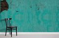 Turquoise Corroded Paint Wallpaper Mural