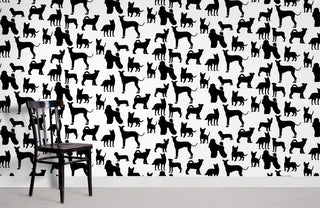 Dogs Silhouette Wallpaper Mural