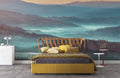 Blue Foggy Forest Overlook Wallpaper Mural