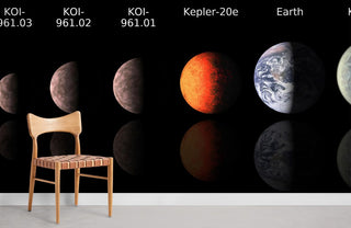 3 Smallest Exoplanets Wallpaper Mural