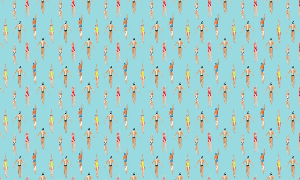 Swimmers In Water Wallpaper