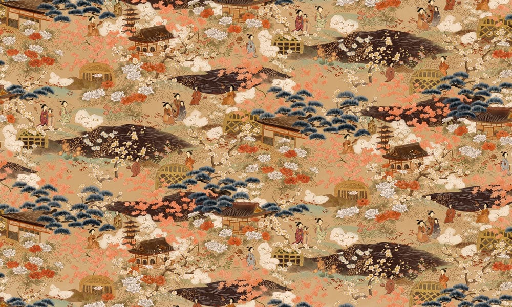 Vintage Japanese Style Wallpaper Mural