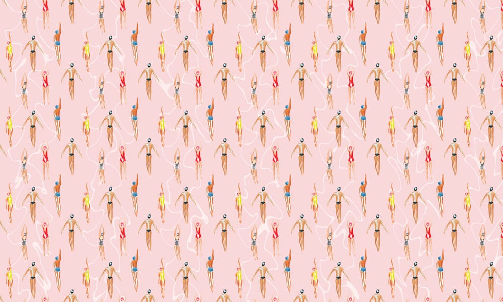 Swimmers In Water Wallpaper II
