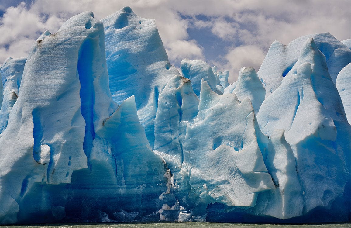 Icy Blue Glacier Landscape Mural Wallpaper for Modern Interior Design
