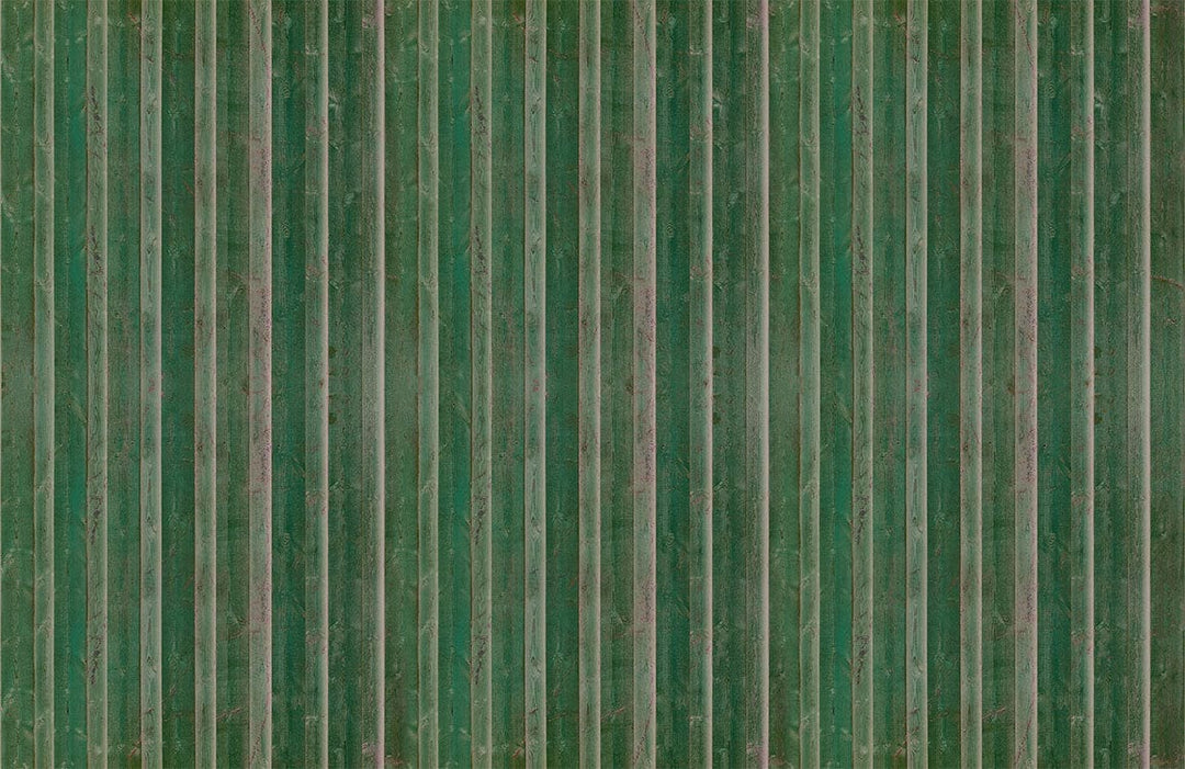 Vintage Green Striped Marble Texture Wallpaper for Classic Interiors Décor