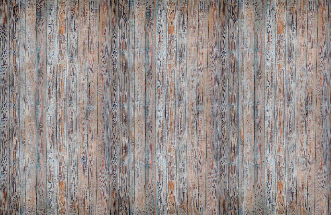 Rustic Weathered Wood Effect Mural Wallpaper in Grey and Brown Tones