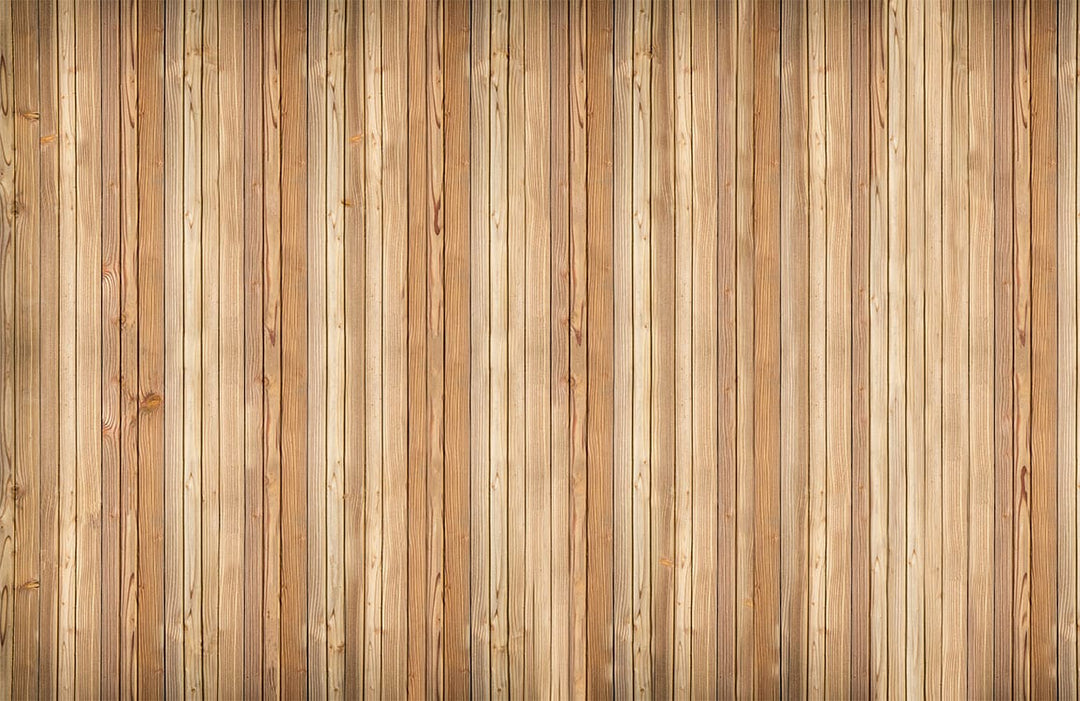 Rustic Wood Plank Effect Wallpaper - Natural Brown Vertical Stripes Design