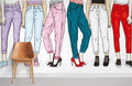 Fashion Trousers Wallpaper Mural