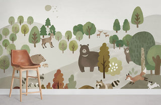 Forest Animals Migration ll Wallpaper Mural