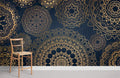 Golden Mandala Patterns Wallpaper Mural