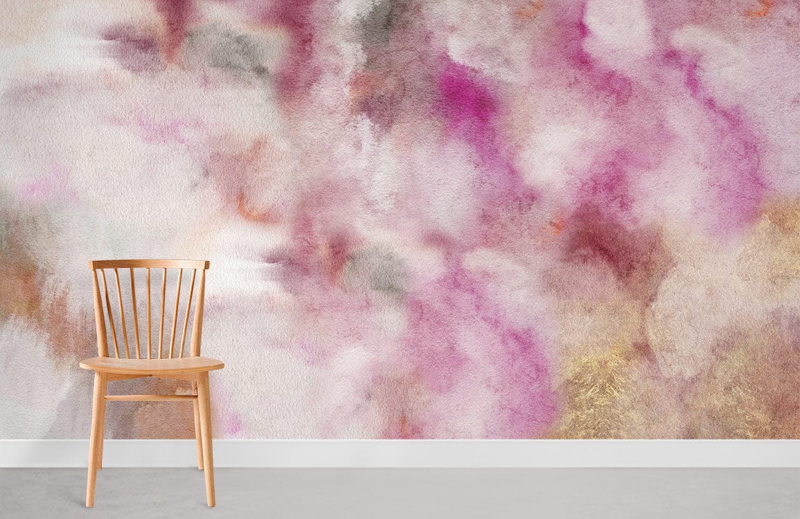 Pink Blending Watercolour Wallpaper Mural