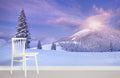 Purple Snowy Mountain Wallpaper Mural