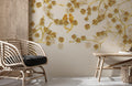 3D Golden Flower Wallpaper Mural