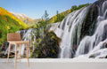 Waterfall on Mountain Wallpaper Mural
