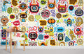Funny Doodle Monsters Wallpaper Mural