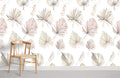 Pastel Leaves Wallpaper Mural
