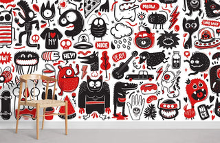 Monsters & Aliens Wallpaper Mural