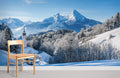 Alps in Winter Wallpaper Mural