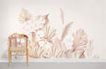 Pink Leaves Wallpaper Mural